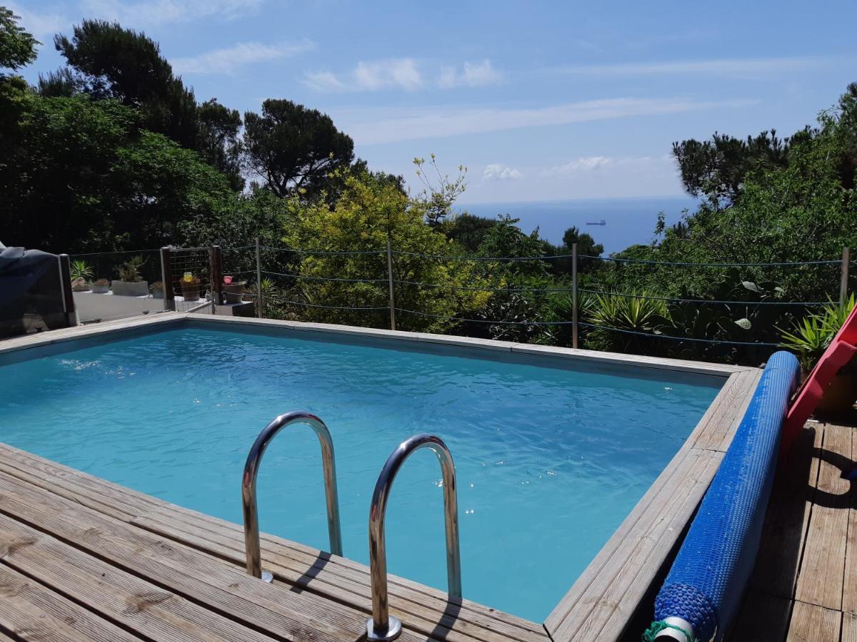 Haut De Villa Au Mont St Clair Vue Exceptionnelle Mer Et Foret Terrasses, Piscine, Petanque, Solarium Prives Sète Exterior foto